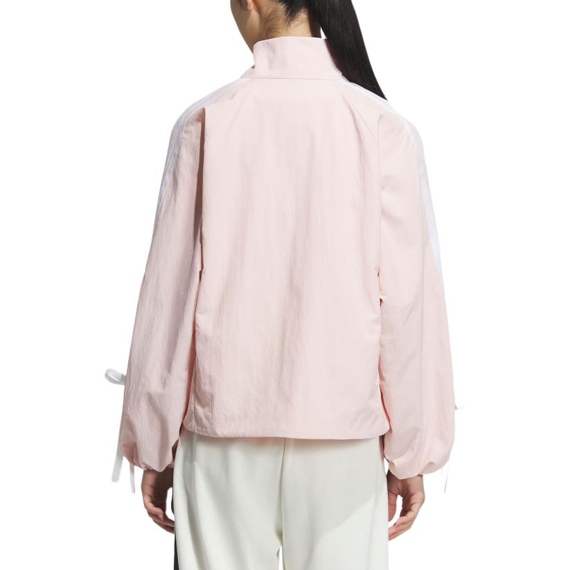Adidas Ветровка женская свободного покоя светло-розовая, Light Pink — фото 4