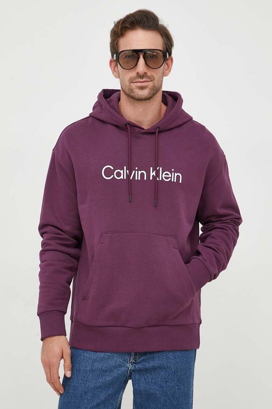 

Хлопковая толстовка Calvin Klein, фиолетовый