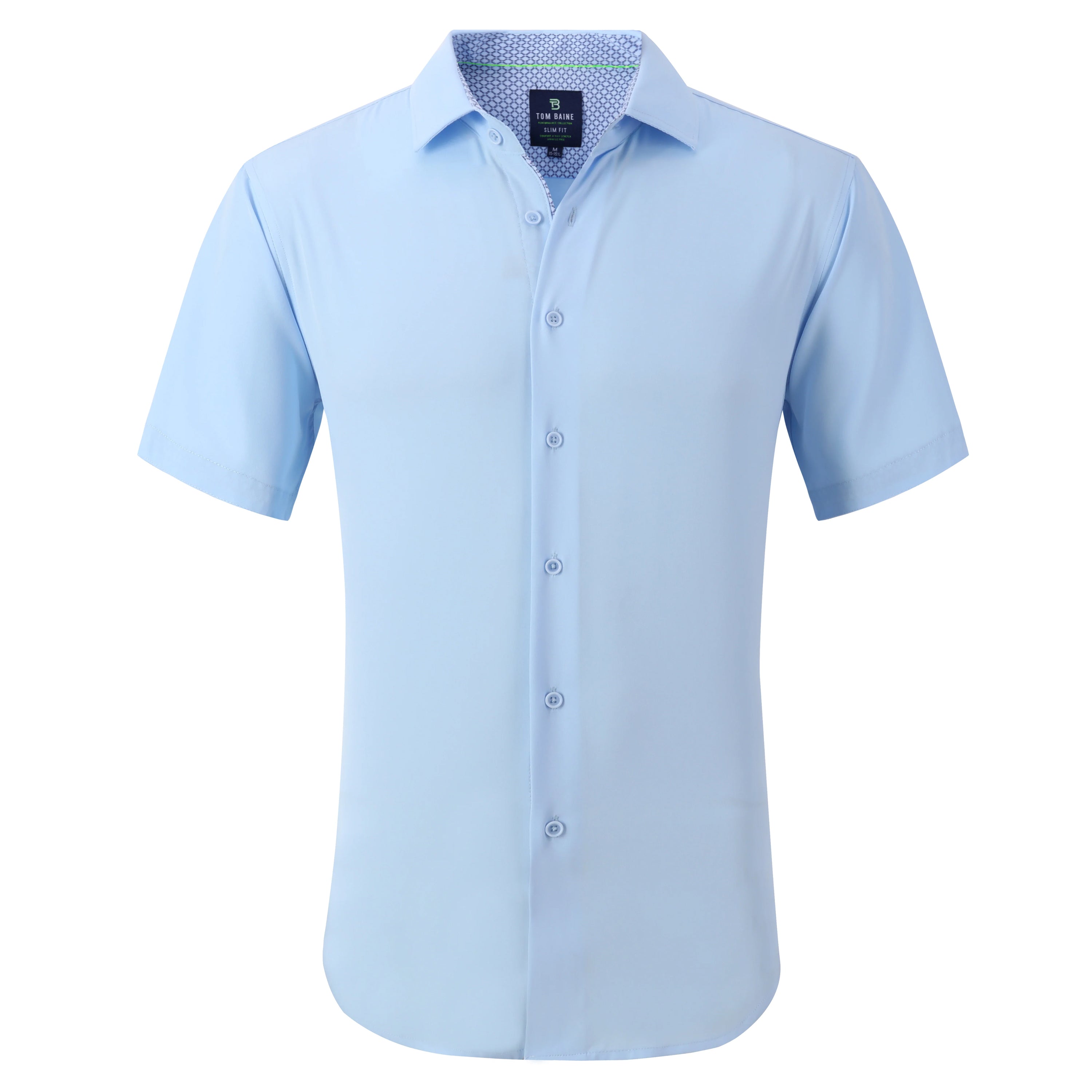 

Tom Baine Slim Fit Performance с коротким рукавом однотонный жакет на пуговицах, цвет sky