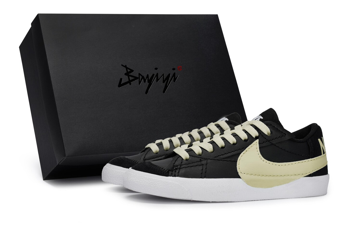 

Кроссовки для скейтбординга Blazer женские с низким верхом Rice Nike, цвет Black/Beige