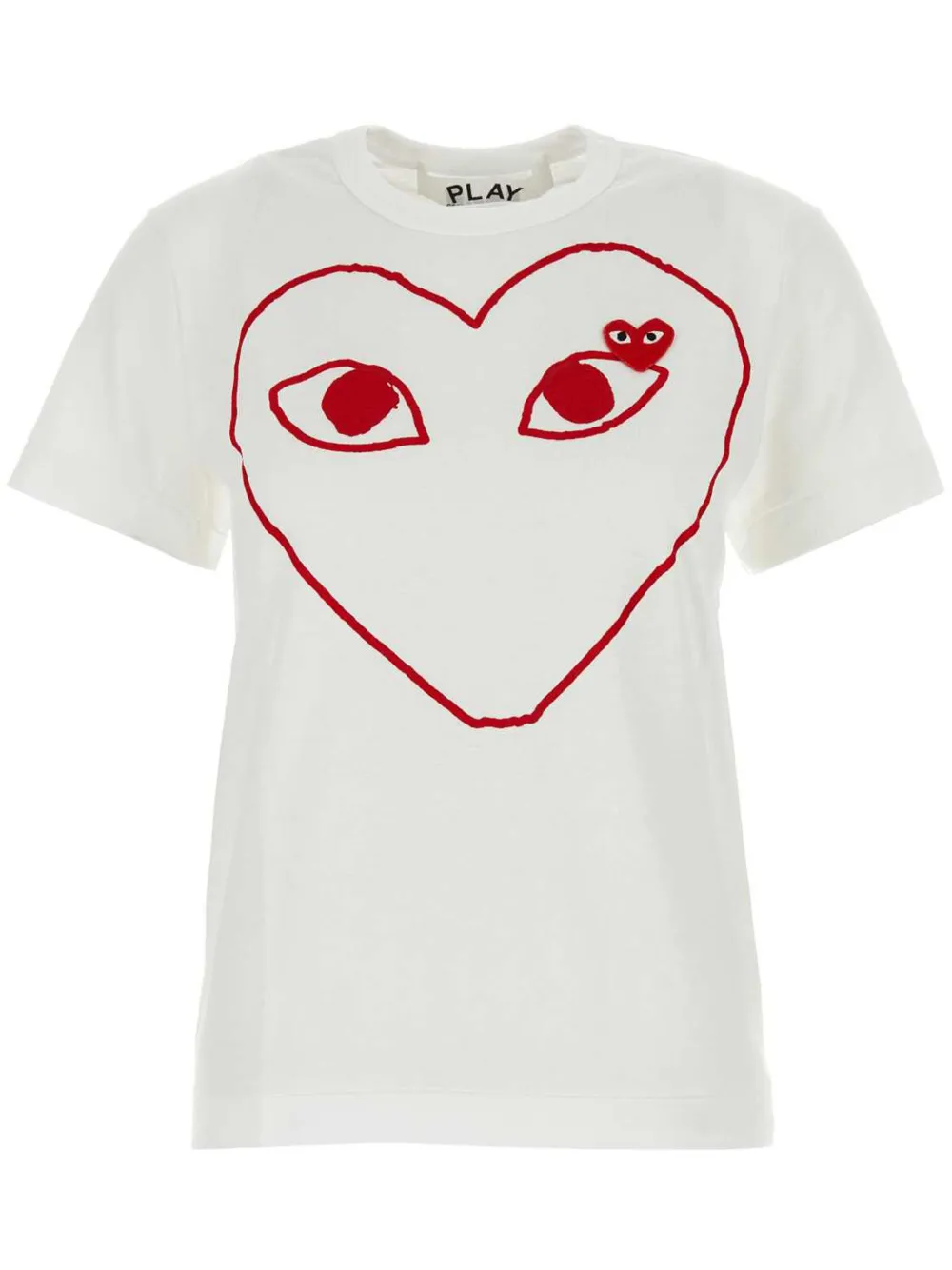 

Футболка с принтом сердца Comme Des Garçons Play, белый