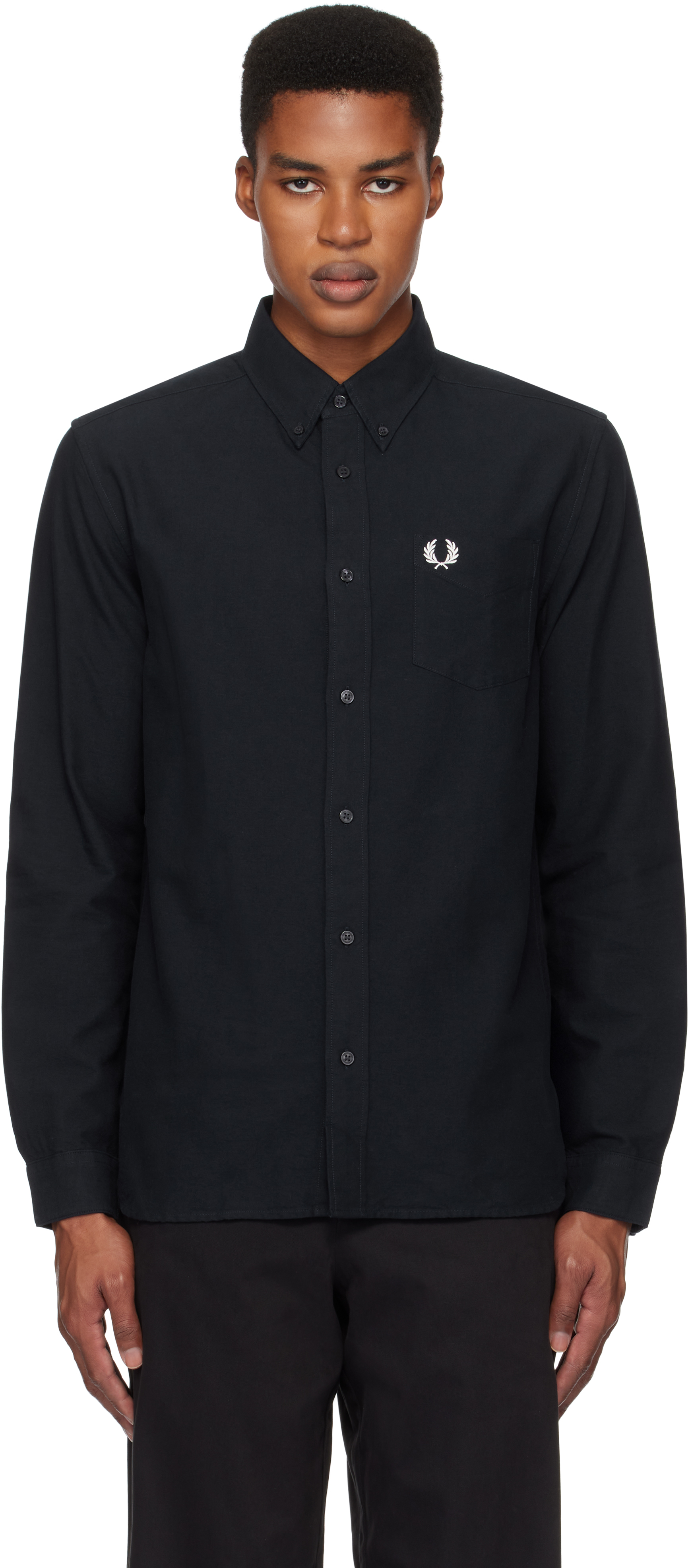

Рубашка Оксфорд Fred Perry, темно-синий