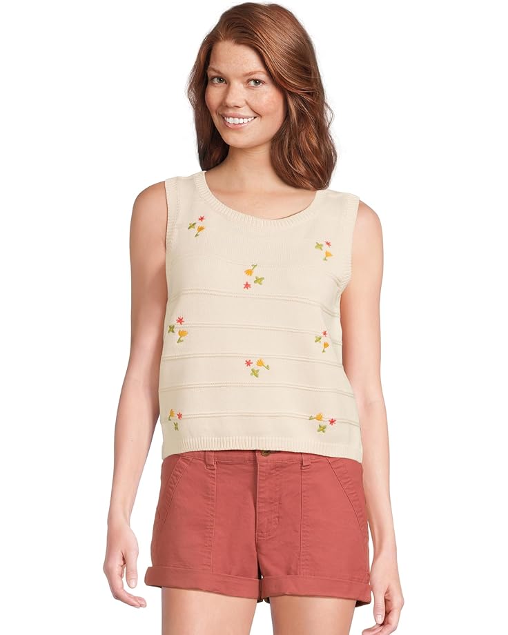 

Топ Toad&Co Bianca Crew Tank Embroidered, цвет Natural Embroidery