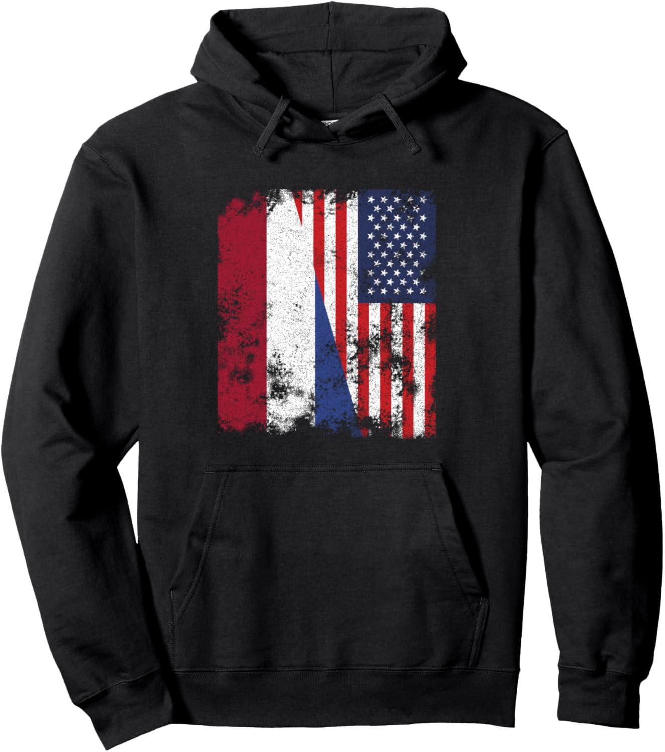 

Худи в античном стиле с изображением голландско-американского флага Netherlands Flag Nation, черный