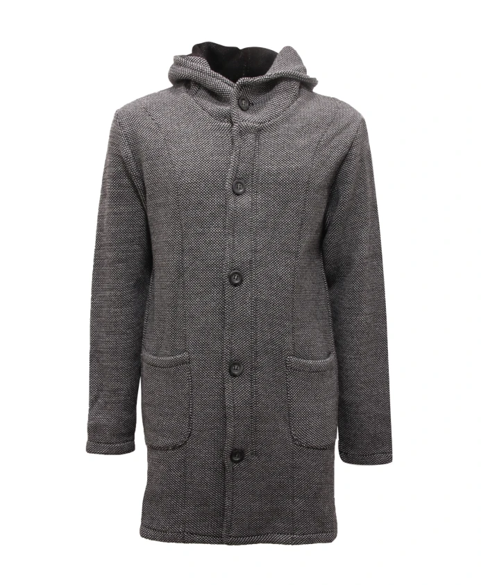 

Пальто из смесовой шерсти с капюшоном Imperial, черный