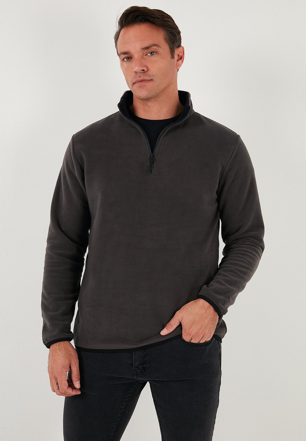 

Флисовый джемпер REGULAR FIT Buratti, темно-серый