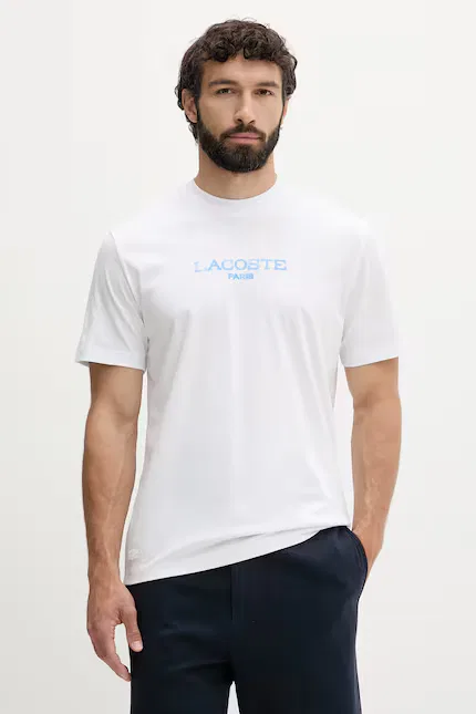 Футболка мужская Lacoste хлопок белый
