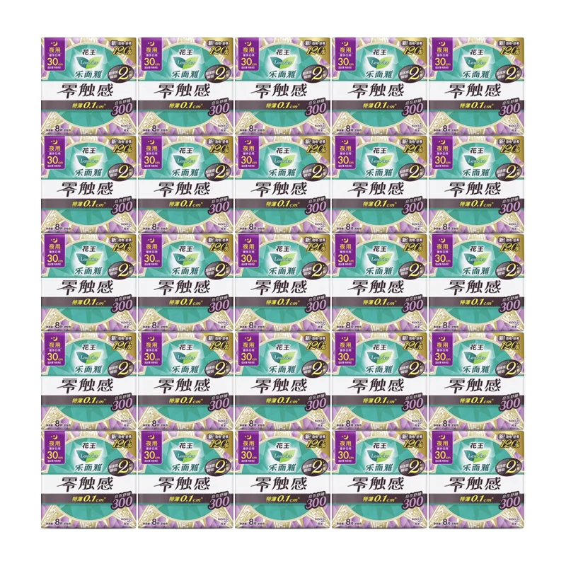 Ночные прокладки с защитой от протеканий, 30 см, 8 шт*4 Laurier, 300mm 8 Pieces/pack * 25