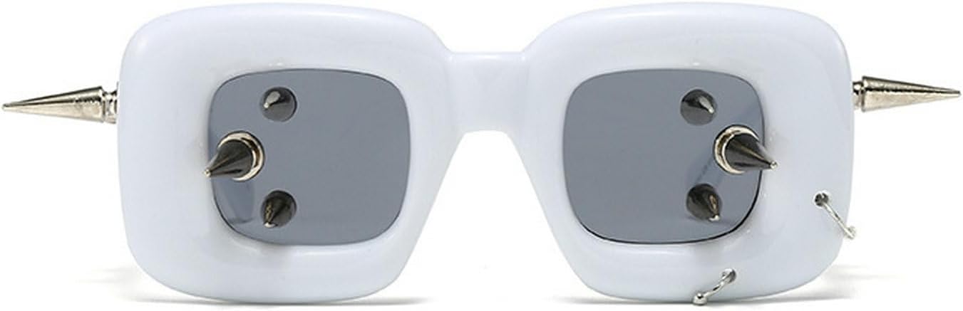 

Мужские солнцезащитные очки Laureles с металлическими заклепками в стиле панк, квадратные очки, стильные рокерские очки «кошачий глаз» в стиле Y2K, женские солнцезащитные очки, C4