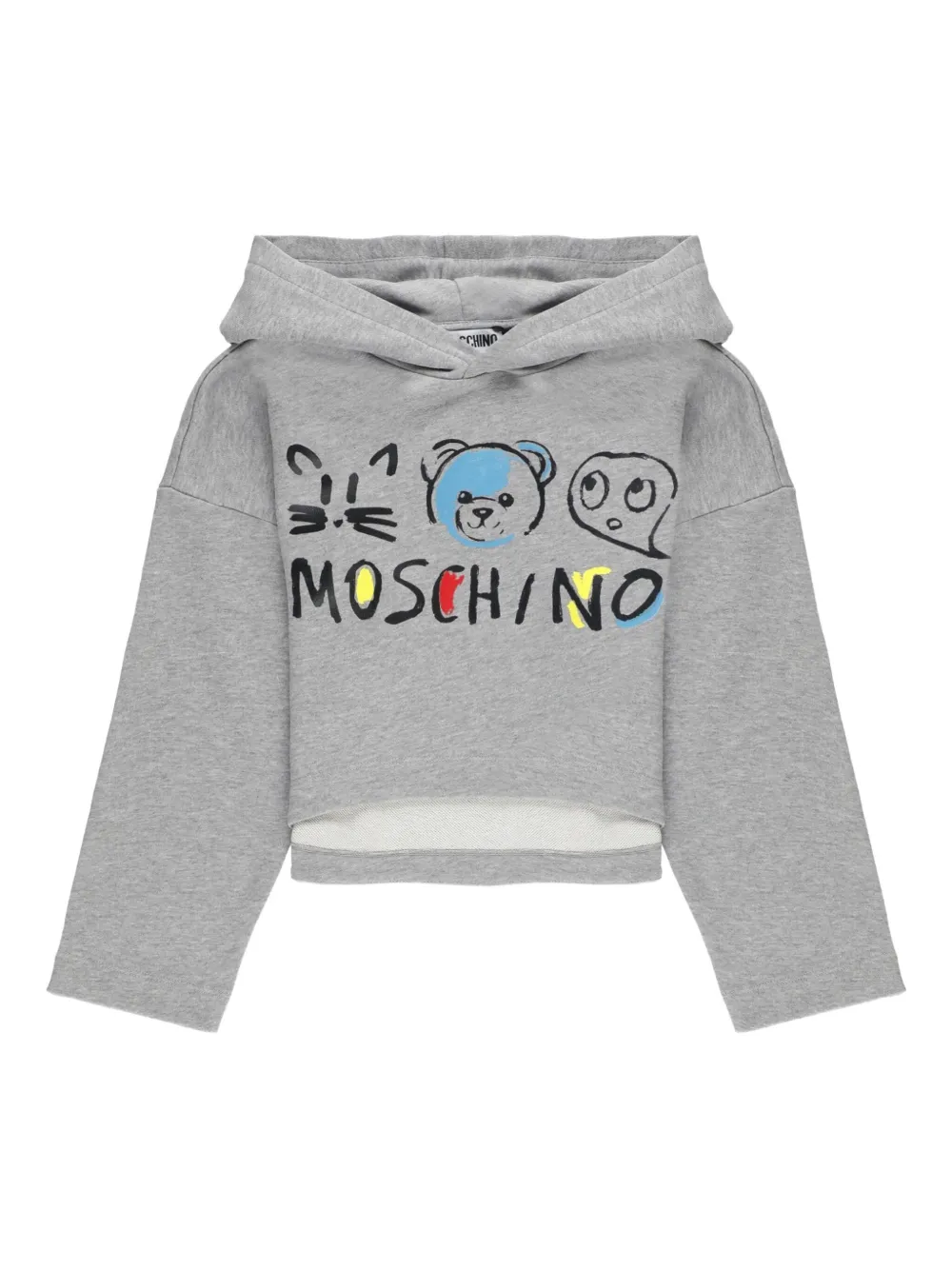 

Худи с логотипом Moschino Kids, серый