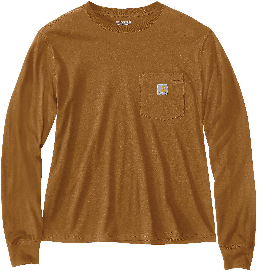 

Лонгслив Carhartt Relaxed Fit Lightweight Pocket Ladies Long Sleeve Shirt, коричневый