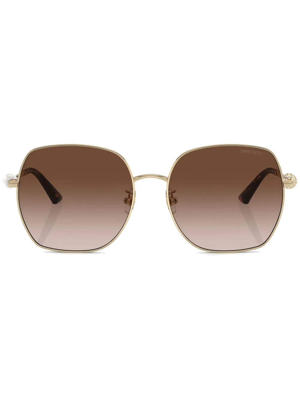 

Солнцезащитные очки в квадратной оправе Jimmy Choo Eyewear, золотой