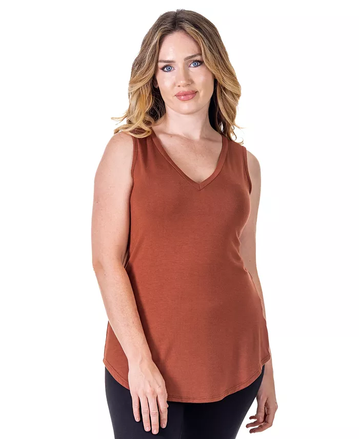 

Миниатюрная туника с V-образным вырезом и круглым подолом 24seven Comfort Apparel, красный