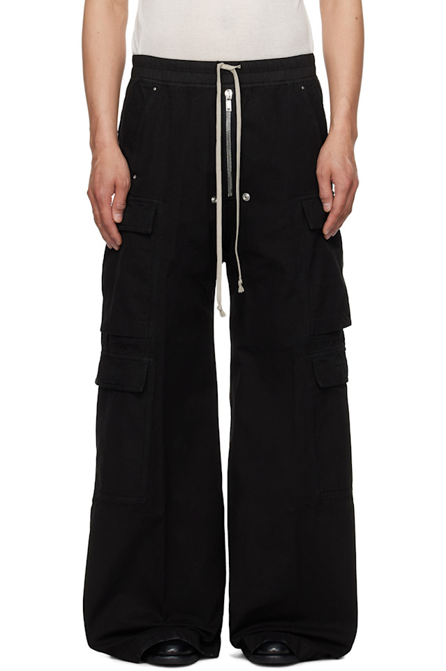 

Голливудские двойные карго джинсы-белас Rick Owens Drkshdw, черный