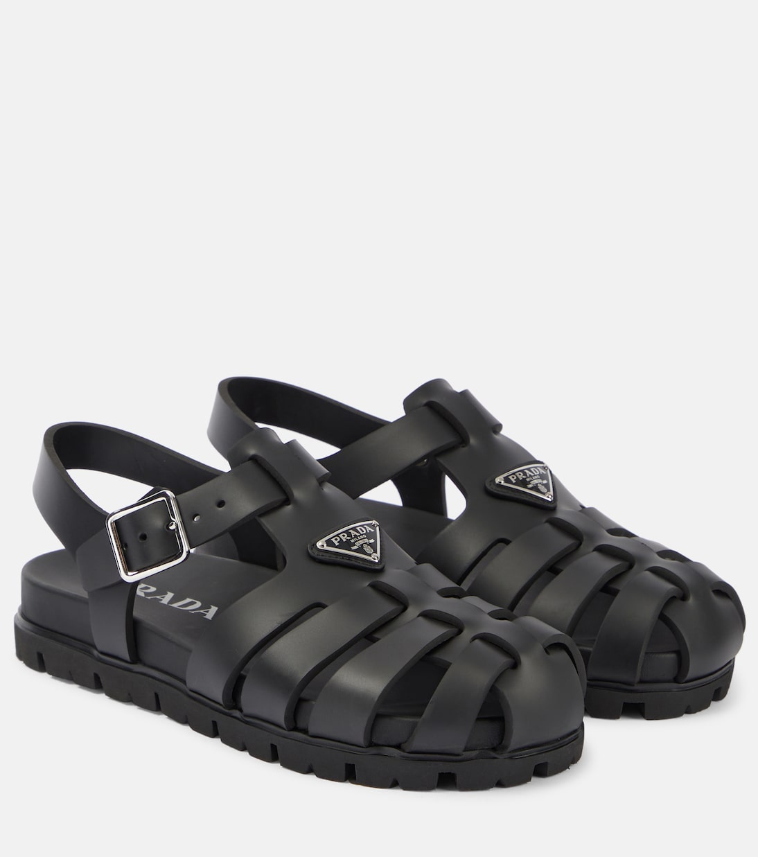 Лодочные сандалии Logo fisherman Prada, черный