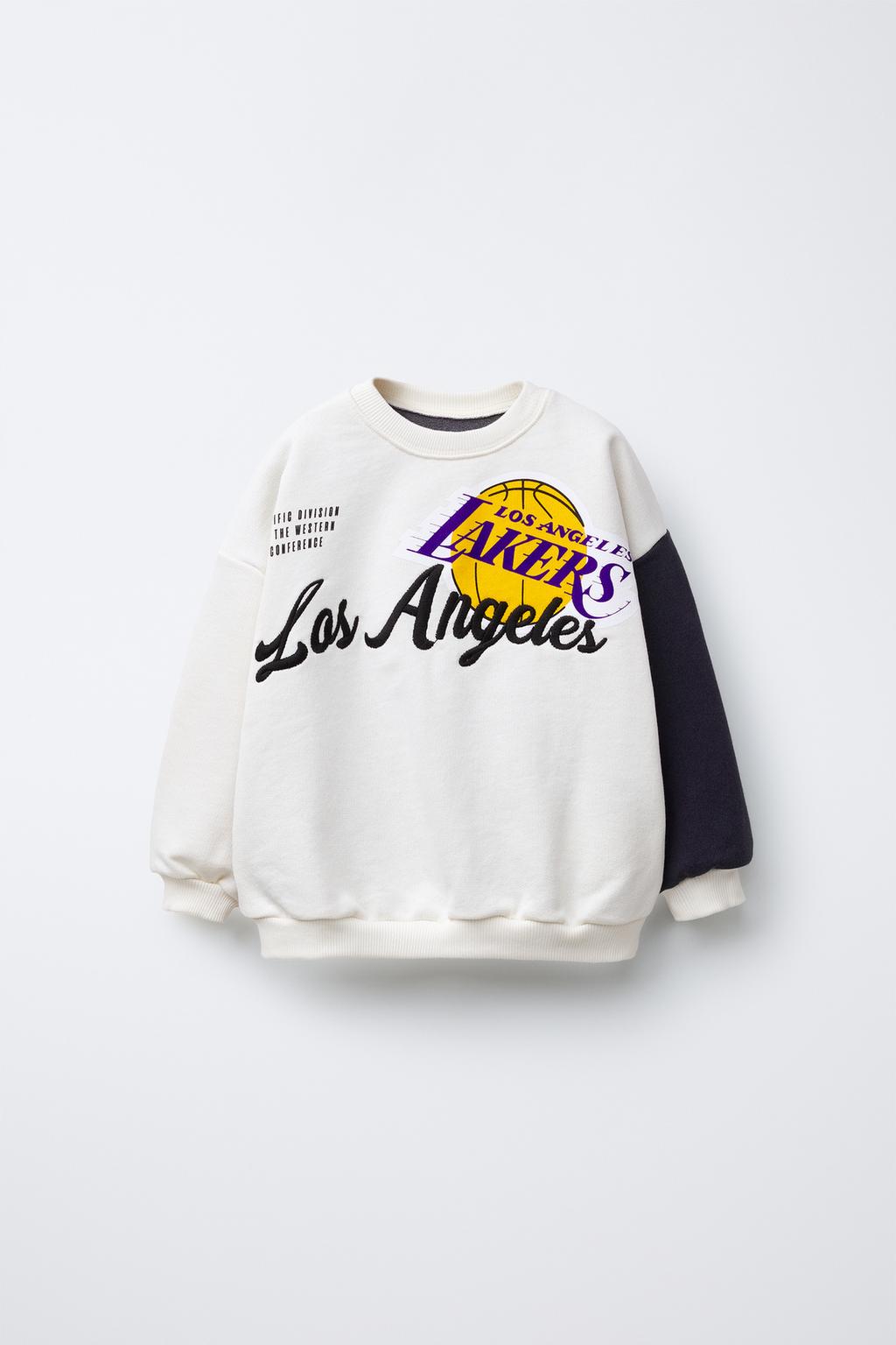 

Толстовка los angeles lakers nba ZARA, цвет Ecru/Navy