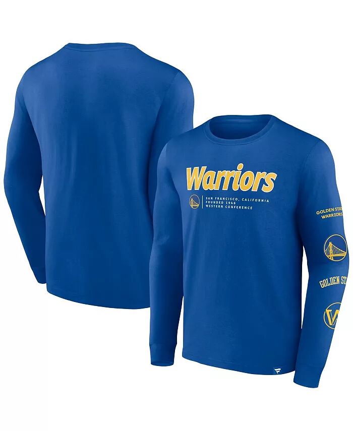 

Мужская футболка с длинным рукавом Royal Golden State Warriors Baseline Fanatics