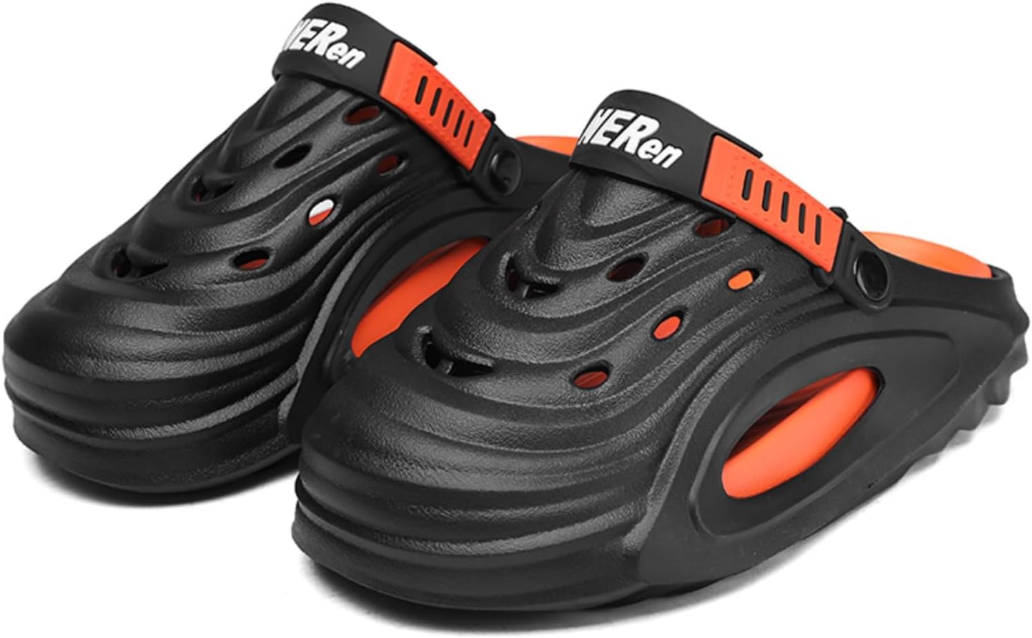 

Мужские слипоны-клоуны, удобные, дышащие, противоскользящие и износостойкие, подходят для прогулок на улице, дома, на пляже, в саду, для повседневной ходьбы и т.д Aokisx, черный/оранжевый