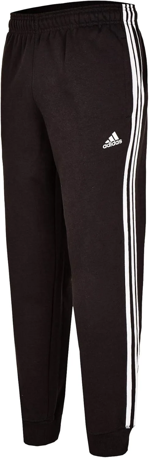 Мужские флисовые брюки Adidas Essentials из хлопка, черный