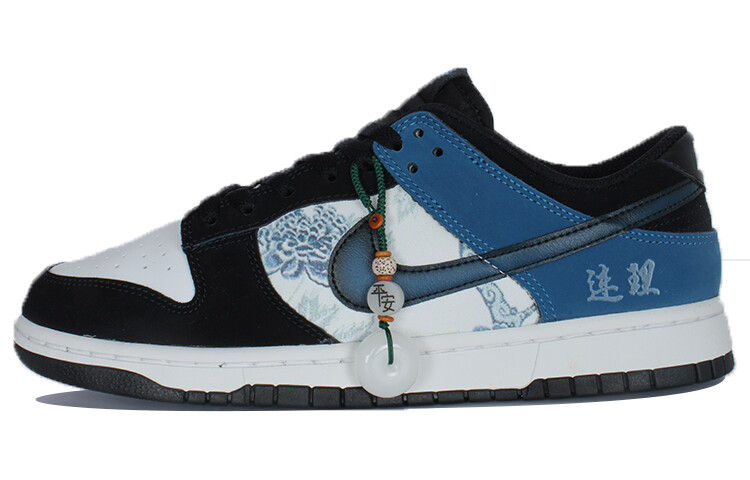 

Кроссовки Nike Dunk Skateboarding Shoes Unisex Low-top Black/white/blue, синий