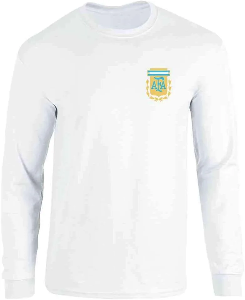 

Футболка Pop Threads Argentina Futbol Soccer Retro National Team с длинным рукавом