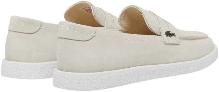 Мужские слипоны Lacoste Cochet из замши, белый/белый — фото 3