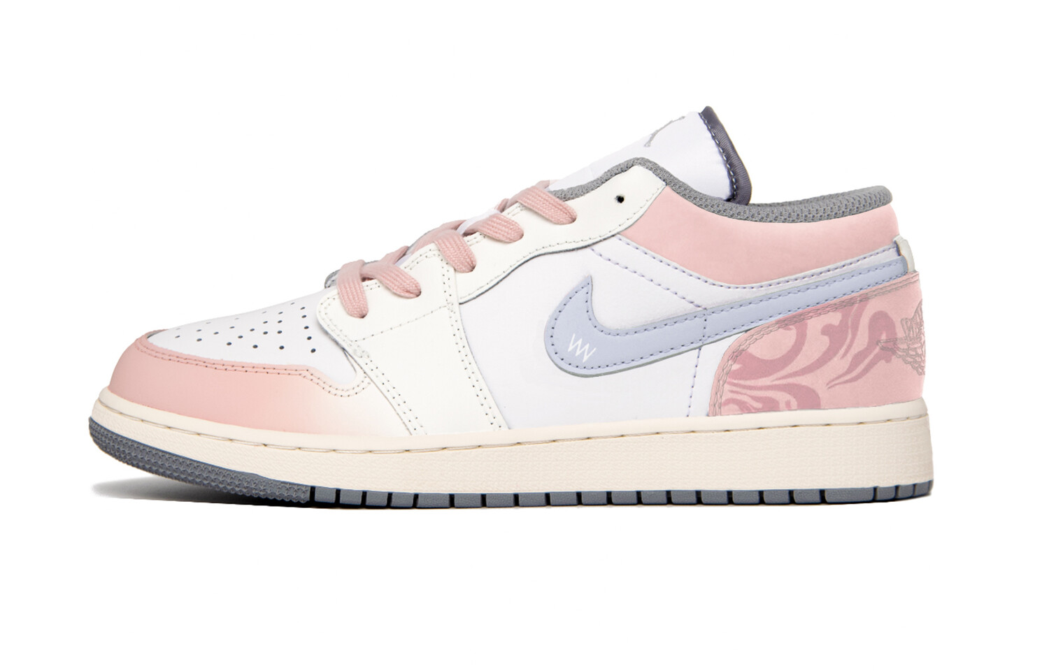 

Кроссовки Air Jordan 1 Vintage Basketball Shoes Women's Low-top Beige/Pink, розовый