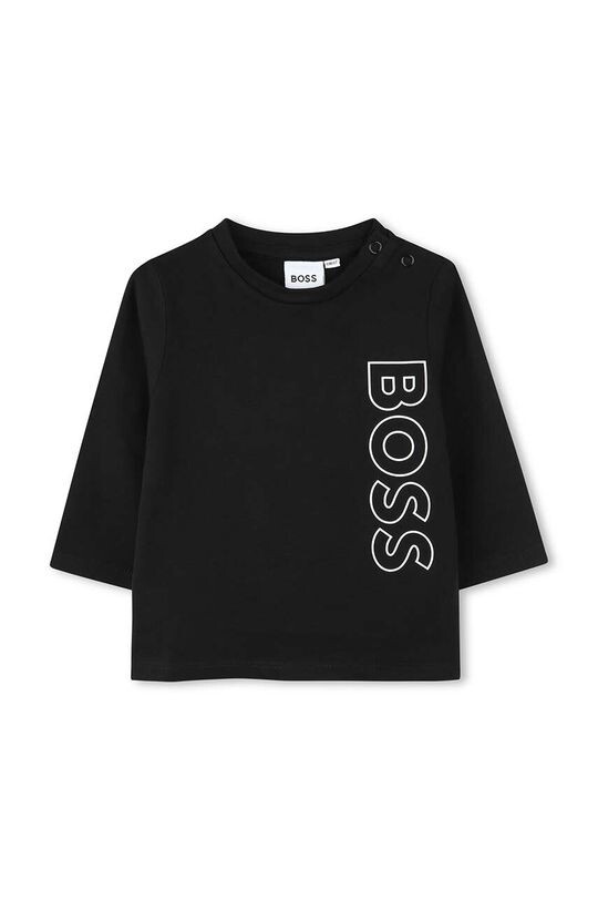 

Детский хлопок с длинными рукавами Boss, черный