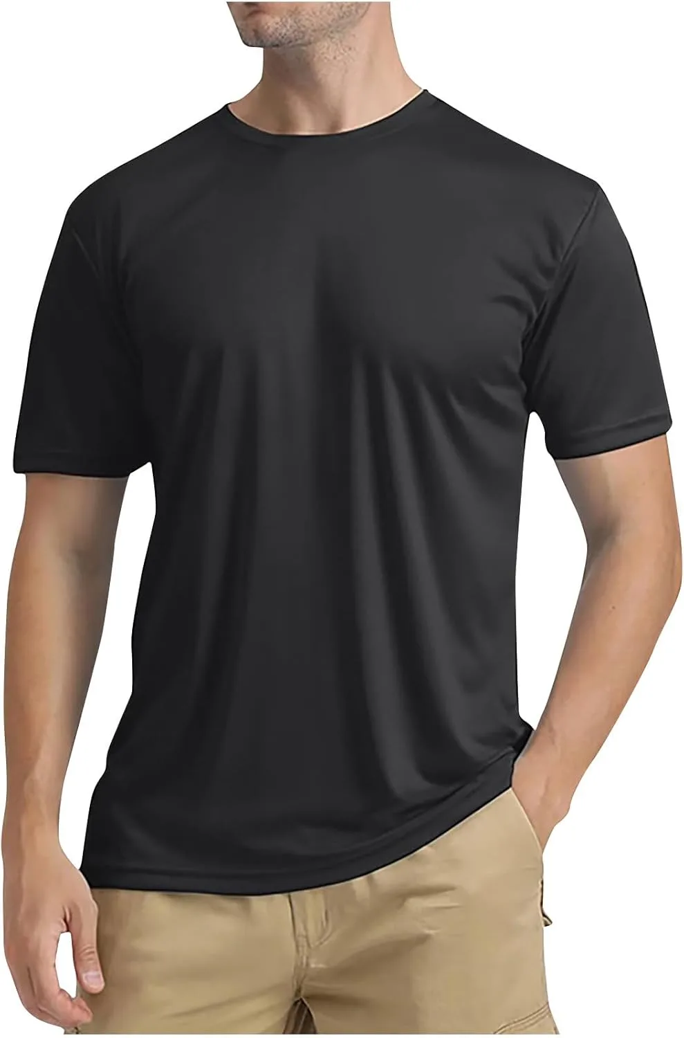 

Футболка Muscularfit с круглым вырезом, UPF 50+, быстросохнущая