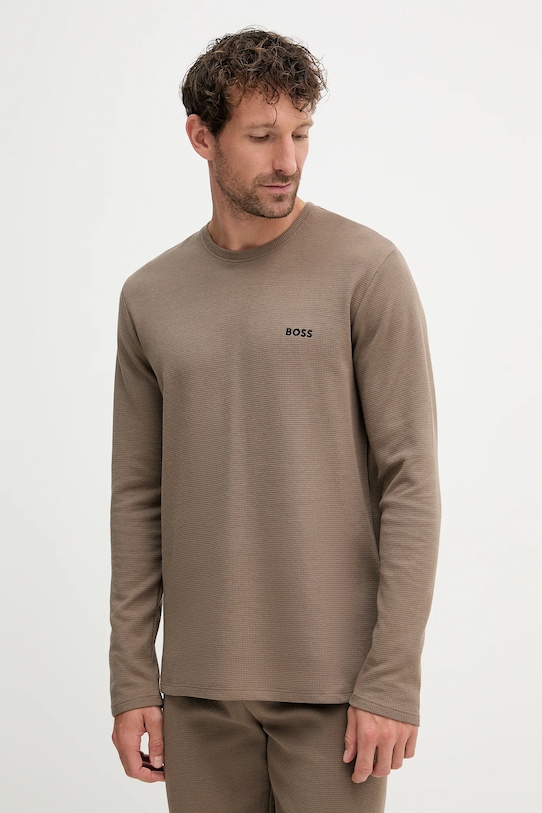 

Лонгслив для отдыха Boss, коричневый