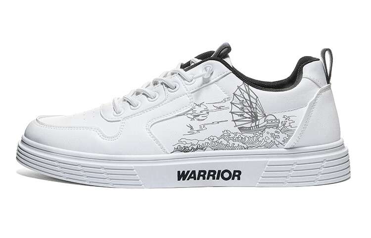 

Кроссовки WARRIOR Skateboarding Shoes Men Low-top White Jet Black, белый