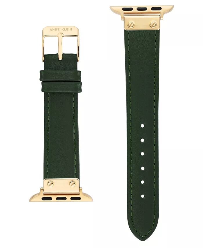 

Женский зеленый ремешок из натуральной кожи, совместимый с Apple Watch 42/44/45/Ultra/Ultra 2 Anne Klein, зеленый