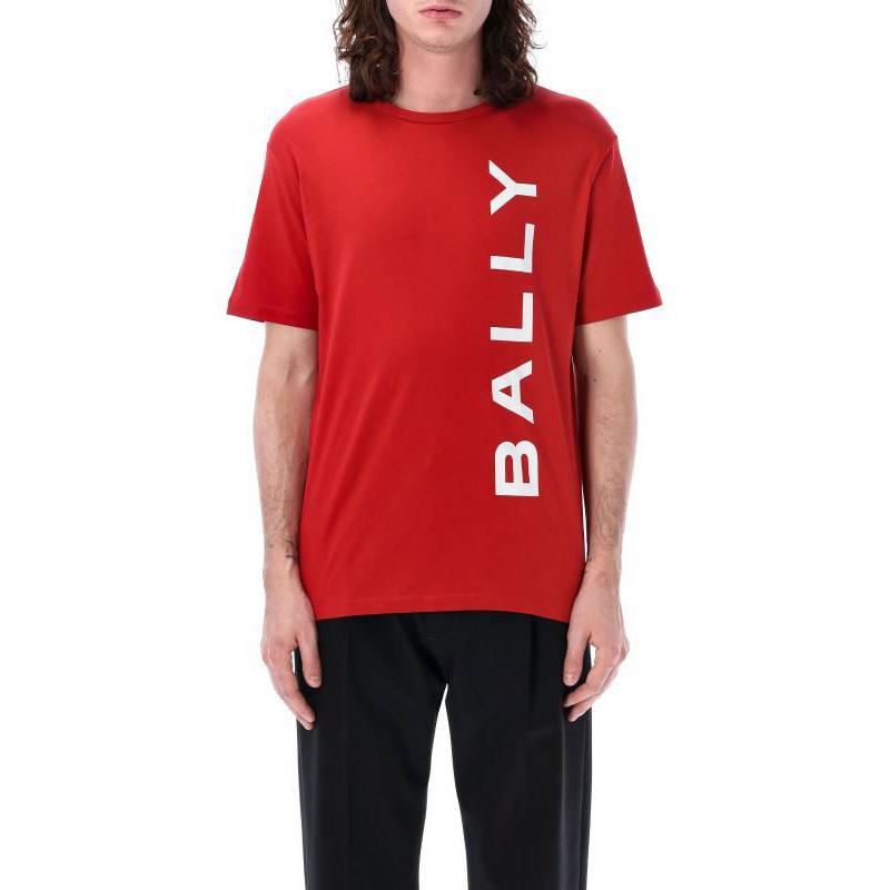 

Футболка из хлопка BALLY с логотипом, красная