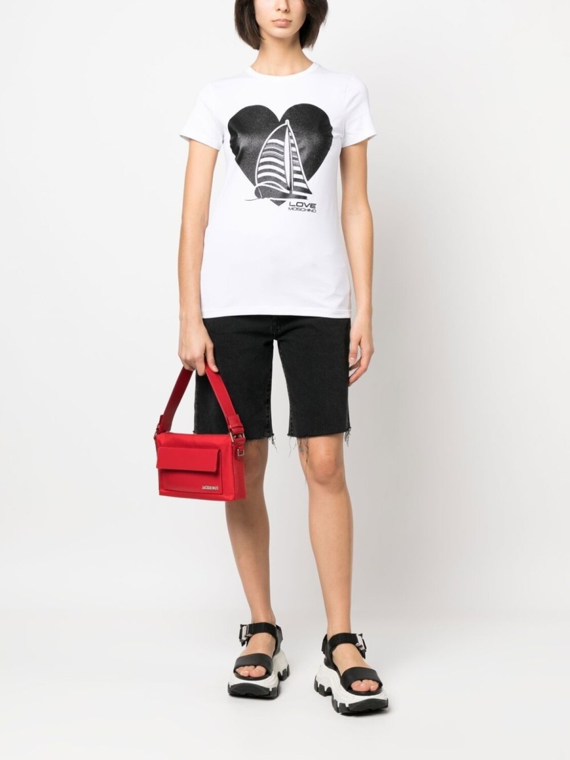 

Love Moschino футболка с логотипом, белый