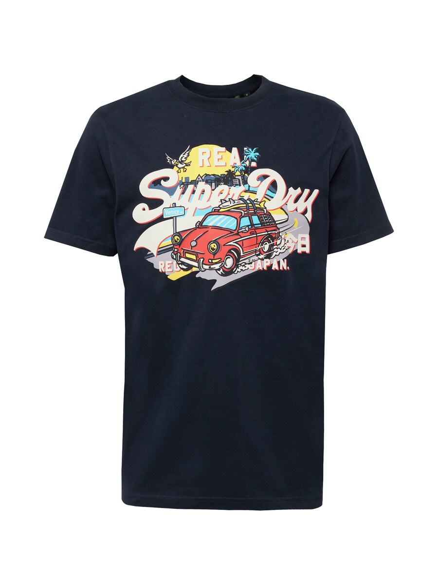 

Классическая футболка Superdry Shirt, темно-синий/светло-синий