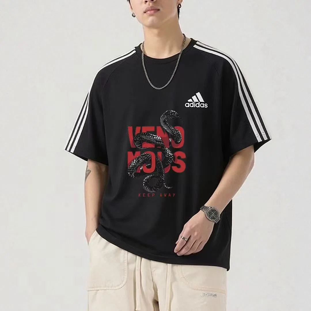 Футболка с круглым вырезом Adidas Must Haves черная — фото 4