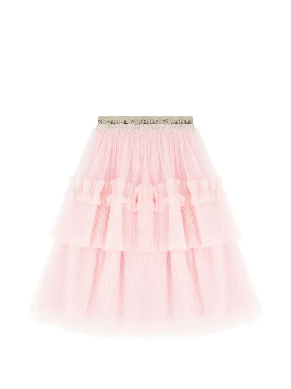 Юбка из тюля с оборками Lili Gaufrette, розовый