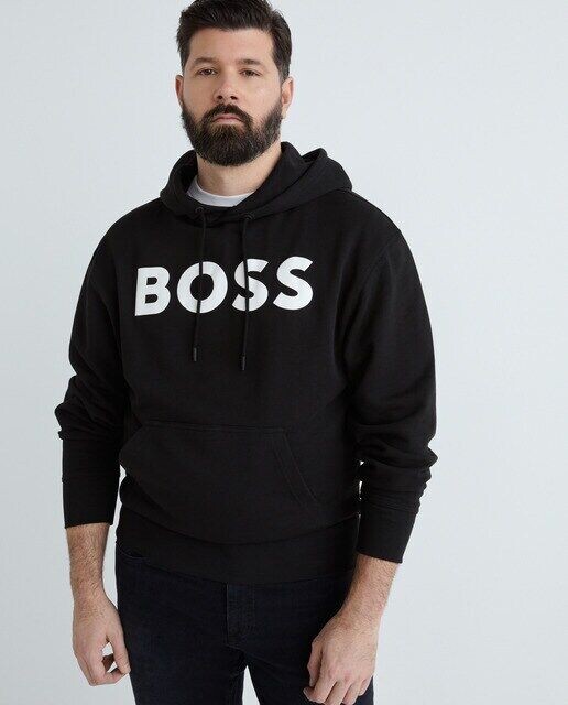 

Мужская толстовка с капюшоном Boss Orange, черный