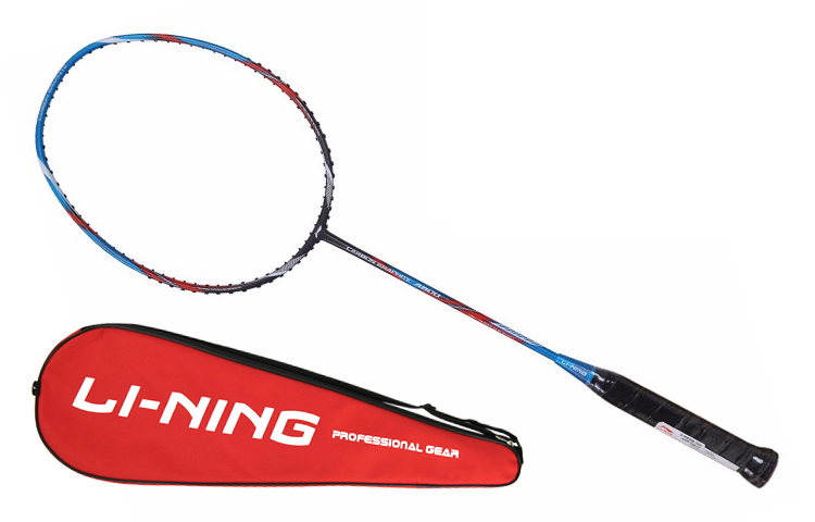 

LINING Полностью карбоновая бадминтонная ракетка атакующего типа с утяжеленной головкой, жестким стержнем, начальный уровень, 675 мм, одиночная ракетка, серый синий