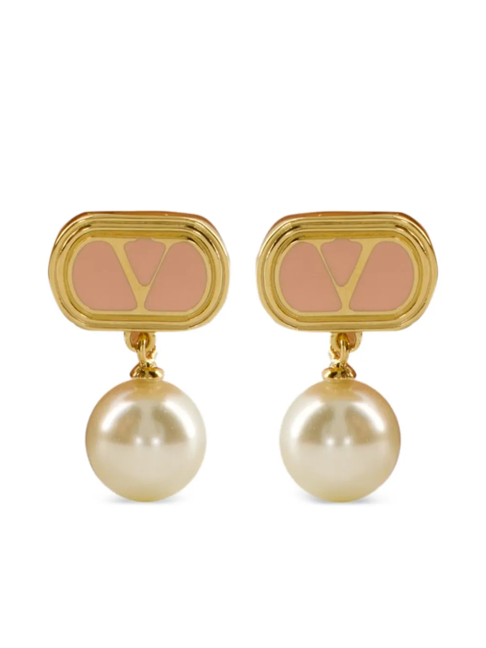 

Серьги с жемчугом и логотипом VLogo VALENTINO GARAVANI, золотой