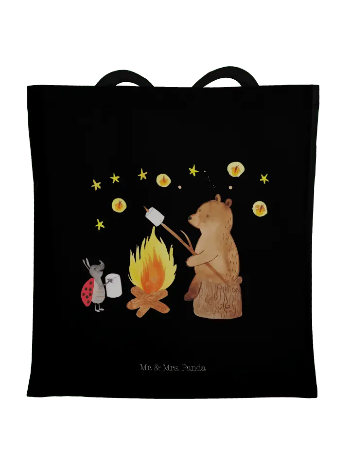 

Сумка для переноски Mr & Mrs Panda Bär & Marienkäfer Lagerfeuer ohne S, черный
