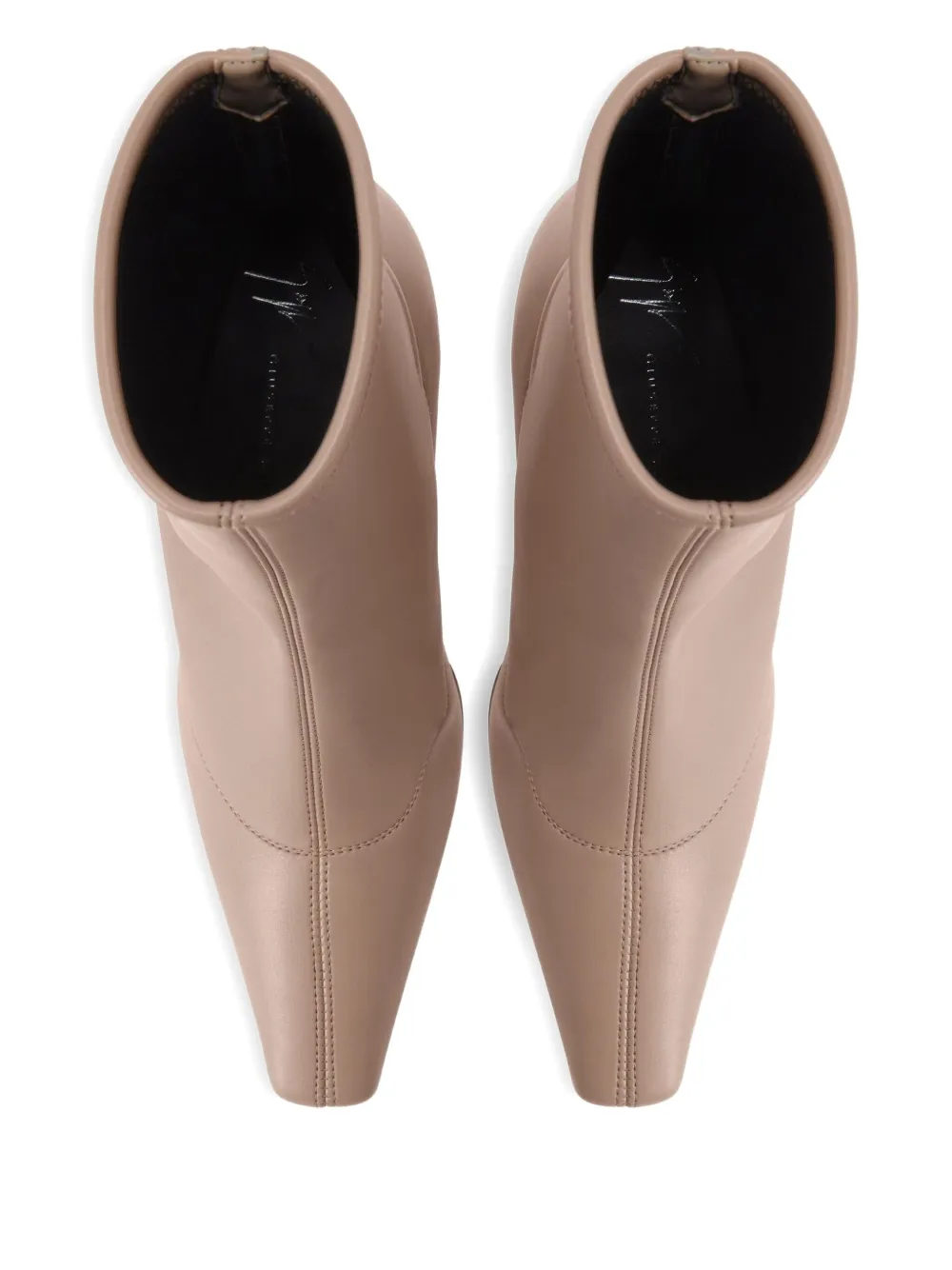 Ботильоны Janiee Stretch с квадратным носком Giuseppe Zanotti, нейтральный — фото 3
