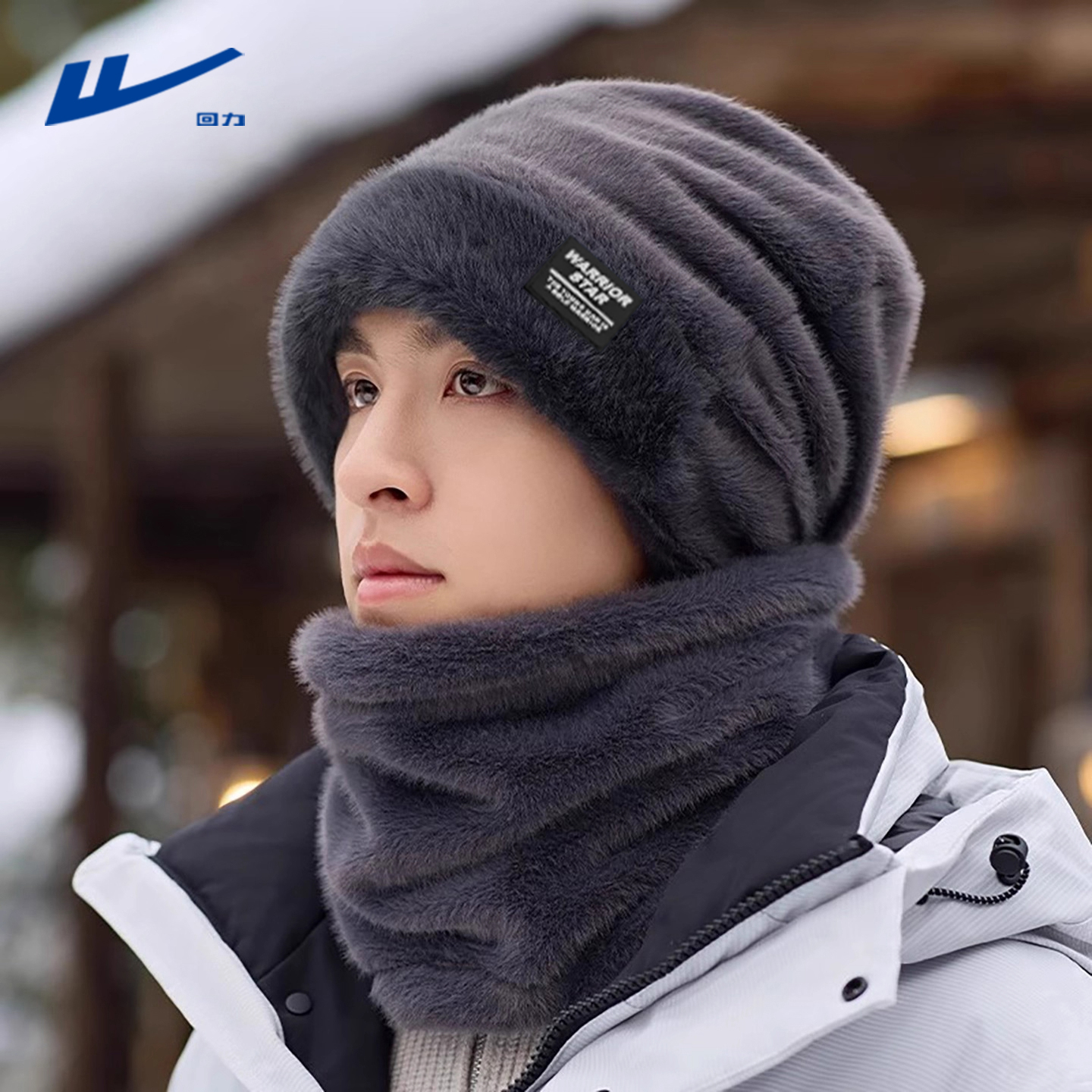 

Шапка из полиэстера Unisex WARRIOR, черный