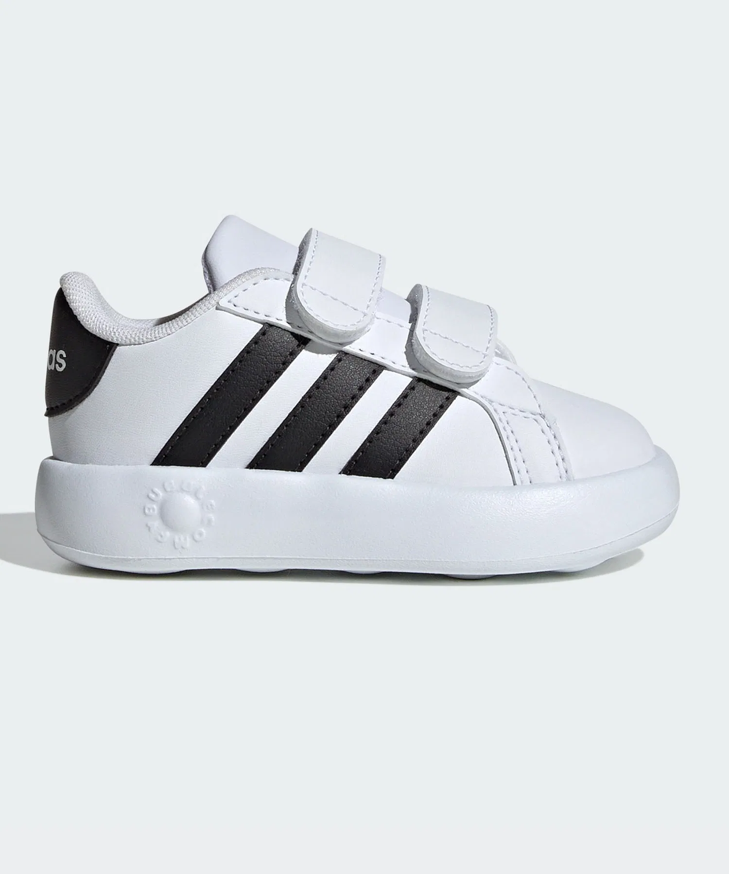 Детские кроссовки adidas GrandCourt 2.0 Kids белые с чёрным