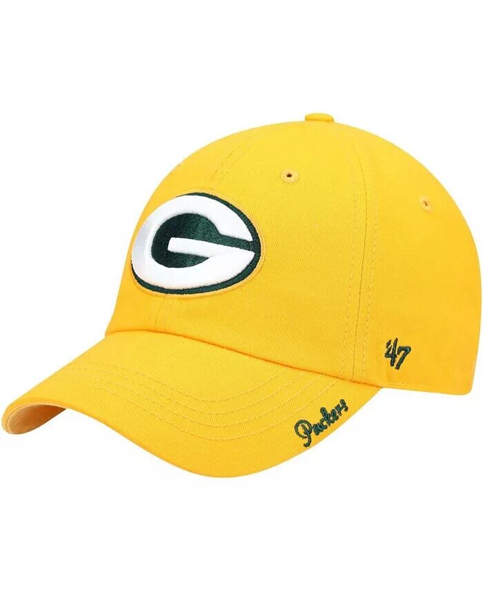 

Женская золотистая регулируемая шапка Green Bay Packers Miata Clean Up '47 Brand, золотой
