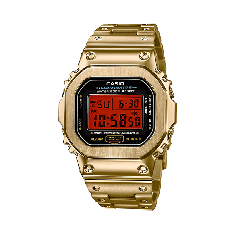 

CASIO Retrofit Series Electronic Movement Stainless Steel Strap Watch Unisex Red Watch Dial