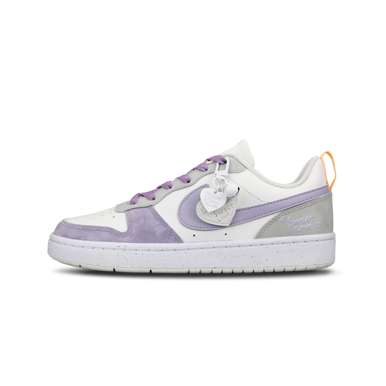 

Кроссовки Nike Court Borough Skateboarding Shoes Women's Low-top Grey/white/purple, светло-серый