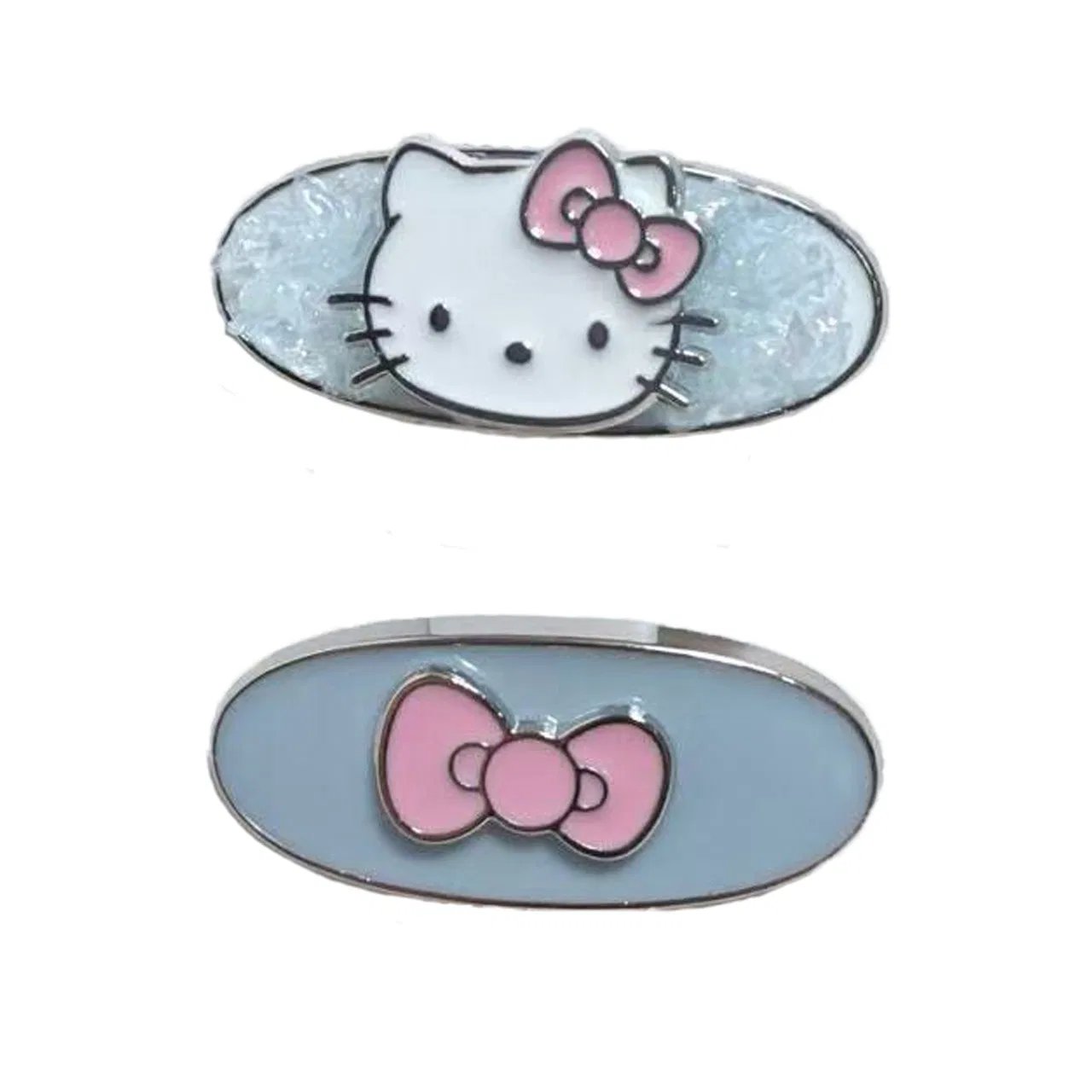 Заколка для волос Hello Kitty овальная розовая Sanrio — фото 4