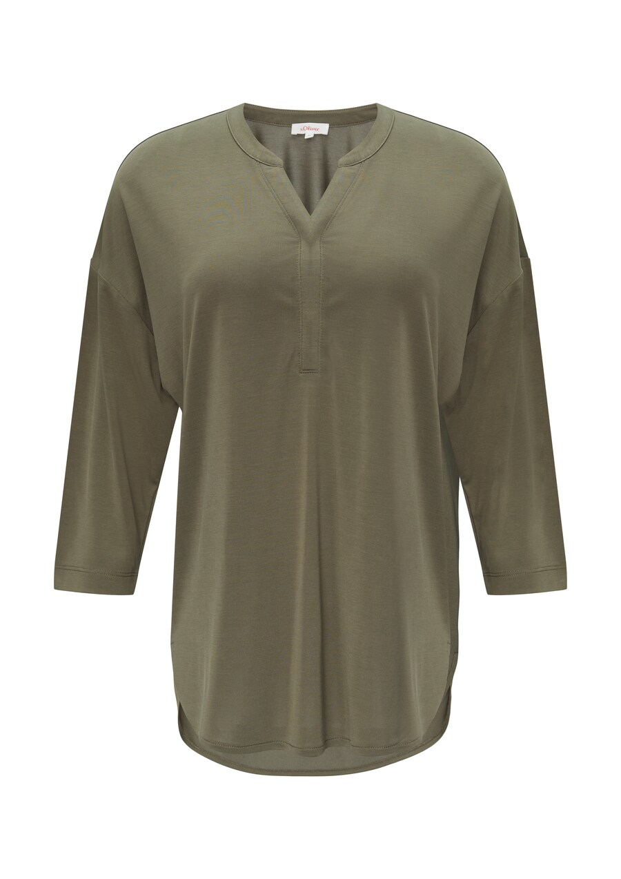 

Топ s.Oliver Shirt, темно-зеленый