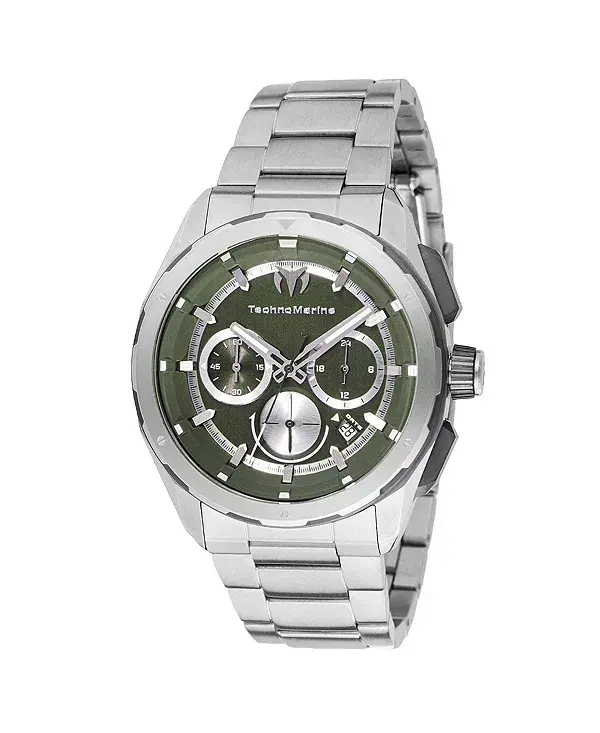 

Мужские кварцевые часы tm-318104 Ocean с оливково-зеленым циферблатом Technomarine, silver